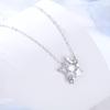 Collar de estrella de ojo original de verano para mujer, plata s925, cadena de clavícula con corazón y estrella, collar de circonita con microincrustaciones