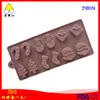 Más de 12 incluso 6 grupos de serie navideña molde de silicona para chocolate forma de árbol caja de regalo cabeza de Santa Claus molde para hielo