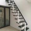 Hogar Viga Recta Pedal de Madera Acero Madera Escaleras Interiores Saltando Villa Escalera Mecánica Ático Loft Apartamento Escaleras Integrales