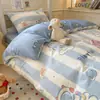 2026 Novo Conjunto de Roupa de Cama Três Peças 100% Algodão para Dormitório Estudantil Lençol de Dormitório Puro Algodão Capa de Edredom