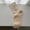 Calcetines de Primavera y Otoño Calcetines de Caña para Mujer Miu Calcetín de Ballet Amor Calcetines Bordados Algodón Calcetines para Mujer Mayoreo
