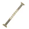 Adequado para Apple Apple Watch Watch iwatch8 Geração Fina Gestacional Quatro Fileiras Cravejadas de Diamante Pulseira de Liga de Zinco