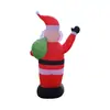 Santa Claus Inflable Transfronterizo de 6 pies Modelo de Aire Luminoso LED Fábrica de Diseño de Lugares Navideños