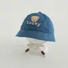 Chapéu de Sol Pescador para Bebê Estilo Primavera e Verão Fofo Versátil Chapéu de Urso para Meninos e Meninas Proteção Solar Chapéu Balde Fino para Bebê