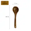 Utensilios de cocina de madera de olivo espátula cuchara para sopa colador pala para saltear pala de madera pala para sartén antiadherente juego de cucharas para fideos