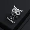 Broche de Coruja Retro Fofo com Strass Transfronteiriço Broche Animal Europeu e Americano Adequado para Homens e Mulheres Usarem como Decoração