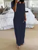 Amazon Cross-Border 2026 Primavera/Verão Novo Vestido de Casa para Dormir Cor Sólida Manga Morcego Feminino Vestido Solto para o Dia a Dia