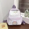 Mochila Estilo Coreano Tendência Bolinhas Gatinho Fofo Desenho Animado Alta Aparência Casual Xadrez Jardim de Infância Crianças Pequena Bolsa Escolar