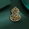 Nuevo Broche de Calabaza Estilo Chino, Corsage de Lujo Accesible de Alta Gama, Pin de Solapa Tendencia Nacional Fu Lu Linmen, Pin de Ropa Exquisito y Exquisito