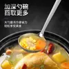 Conjunto de Duas Peças Atacado de Conchas de Sopa Espessadas de Aço Inoxidável para Uso Doméstico, Pegadores de Sopa para Hot Pot de Hotel com Cabo Longo e Escumadeiras de Cozinha Aprofundadas