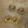 Pendientes de Aro Ovalados de Lujo Minimalista con un Estilo de Nicho, Pendientes de Moda Estilo Ins con Sentido de Diseño de Moda