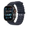 Adecuado para Apple Watch12/11 Ocean Iwatch45678910 Hebilla Doble Ultra4 Correa de Silicona