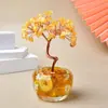 Adorno de Árbol de Dinero de Cristal para Decoración de Escritorio en Casa y Oficina, Frasco de Vidrio con Fragmentos de Cristal, Árbol de la Fortuna Regalo