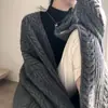 Suéter de Punto Grueso de Manga Larga Estilo Coreano Holgado de Longitud Media para Mujer, Chaqueta Cardigan Exterior Informal, Novedad Primavera 2023