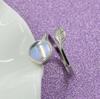 Deseo Nueva Venta Caliente Anillo Creativo de Piedra Lunar Cristal Hoja Abierto Ajustable Anillo Femenino Anillo de Cola T135