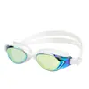 Gafas de natación de competición profesionales para adultos transfronterizas, de silicona impermeable y antivaho de colores electrochapados personalizados, para competición y entrenamiento