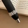 Colección de anillos de plata con circonita hueca de diseño minimalista único estilo europeo y americano, joyería para mujer de lujo ligero, exquisita y sofisticada