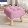 Taburete Pequeño de Tela, Taburete para Sofá de Sala de Estar, Taburete para Cambiar Zapatos en la Entrada de Casa, Taburete Pequeño para Balcón, Banco Pequeño Moderno y Sencillo