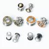 Stock de bajo precio promocional metal acero inoxidable limpiadores de oídos arete con incrustaciones de piedra Hao perforación corporal aurícula expansor de oreja joyería