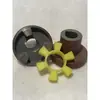 Acoplamiento de tres mordazas rueda trasera de hierro fundido motor bomba de agua rueda de conexión reductor hexagonal flor de ciruelo elástico acoplamiento de hierro fundido