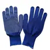 Luvas de Proteção para Colheita de Chá Masculinas Industriais Antiderrapantes Pontilhadas de Nylon, Luvas Pontilhadas Finas Resistentes ao Desgaste de Meio Dedo