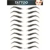 Adesivos de Tatuagem para Sobrancelhas 6 Adesivos de Sobrancelha Ecológicos de Imitação Impermeáveis Naturais Artificiais Adesivos de Sobrancelha Feminina Conjunto Completo de Artefatos para Desenho de Sobrancelha Preguiçoso
