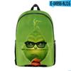 Venta Directa Transfronteriza Nuevo Monstruo Verde de Piel Grinqi Periférico Impresión Digital 3D Mochila de Tendencia Europea y Americana