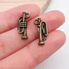 Notas Musicais Verdes Antigas Instrumentos Musicais DIY Acessórios para Joias de Liga de Zinco Colar Pulseira Brincos Pingente Venda Quente Transfronteiriça