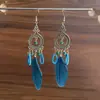 Fotografía de Viajes Pendientes de Gancho para Oreja de Pluma Personalidad Pendientes de Borla Súper Hada Viaje Fotografía Callejera Estilo Étnico Pendientes Retro Simples para Mujeres