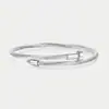 Pulsera de Cable de Acero de Titanio para Mujer, Pulsera de Acero Inoxidable de Venta Caliente Transfronteriza, Diseño Abierto Ajustable, Joyería de Exportación al por Mayor