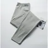Pantalones cálidos de terciopelo de doble cara para hombre, otoño e invierno, rodillera, aislamiento térmico, corte casual sin costuras, pantalón largo para base
