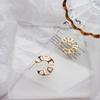 Corea del Sur Original Hecho a Mano Simple Geométrico Moderno para Mujer Estilo Retro Elegante Combinable Estilo Frío Ins Aretes Aretes Aretes