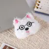 Acessório de cachorro West Highland famoso na internet em desenho animado, bandana de pelúcia fofa, decoração para bolsa de cachorro, broche, pingente de boneco
