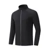 Chaqueta Deportiva para Exteriores con Cuello Alto, Alta Elasticidad, Cremallera, Mangas Largas, Entrenamiento, Cálida, Fitness, Running, Ropa Casual, Estilo Grueso, Unisex