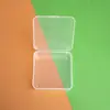 Caixa plástica infantil 7,5 cm caixa pequena transparente de PP caixa quadrada para peças caixa de armazenamento de papelaria caixa de adesivos de componentes
