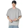 Nueva camiseta de verano retro americana de cuello redondo y manga corta para hombre, corte holgado, camiseta base de retazos de alta resistencia, hombro normal, top de marca de moda