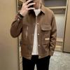 Chaqueta Nueva para Hombre con Cuello Vuelto de Primavera y Otoño 2023, Abrigo Rayado de Diseño Elegante, Moderno y Versátil para Dropshipping