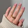 Unhas Postiças Usáveis de 24 Peças, Adesivos de Unha Removíveis, Listras de Cor Sólida, Estilo Clássico Simples, Unhas Usáveis no Atacado