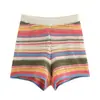 AliExpress atacado primavera novo polo listrado de crochê gola curta blusa shorts casuais conjunto feminino