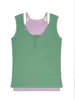 2026 Moda Nuevo Transfronterizo Casual Falso Dos Piezas Moderno Sin Mangas Ajustado Sexy Cuello en U Top Camiseta