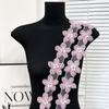 Nuevos Pijamas de Otoño e Invierno Cortina de Decoración de Ventana Ropa Falda Vestido de Boda Tela Decorativa Palo Color Sólido Perla Flor Estéreo Accesorios