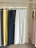 Estilo Outono e Inverno Veludo Plus Espessado Arroz Pegajoso Calças de Perna Larga Femininas Estilo Coreano Cintura Alta Soltas Versáteis Caimento Cordão Retas Calças Casuais