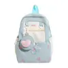 Mochila escolar de gran capacidad para estudiantes universitarias, mochila de nailon estilo coreano para el campus, mochila linda y dulce para chicas de secundaria y preparatoria