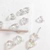 Cadena para teléfono móvil con cuentas cuadradas de color transparente, forma de corazón de melocotón, acrílica, hecha a mano, accesorios para pulseras y collares.