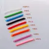 Chaveiro de Contas Tira de Silicone Corda de Couro Pingente Acessórios de Metal Argola de Aço Fivela de Porta Anel de Cartão Pequeno