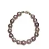 Novo Bracelete de Pérola Artificial Cristal Branco Australiano Estilo Coreano para Mulheres, Joia Redonda Retro Estilo Nacional de Alto Brilho para Mulheres
