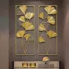 Decoración de Pared de Hierro Forjado Fondo de Pared de Sala de Estar Decoración de Porche Colgante Moderno Lujo Ligero Metal Colgante de Pared para el Hogar traje