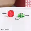 Cuentas de vidrio de trébol de cuatro hojas de colores con acabado horneado, cuentas sueltas de trébol de la suerte, joyería hecha a mano para DIY, cadena para teléfono y accesorios de cuentas