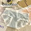 Pantaletas Sin Costuras de Seda de Hielo para Mujer, Entrepierna Antibacteriana 100% Algodón, Diseño Floral Pequeño, Estilo Joven, Sensación de Piel Desnuda, Ajustadas a la Cadera, de Cintura Media