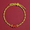 Oito Pulseiras de Projeção Guardiã, Doze Pulseiras do Zodíaco para Mulheres, Acessórios de Joias DIY, Fio Vermelho Artesanal para o Ano do Zodíaco